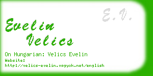 evelin velics business card